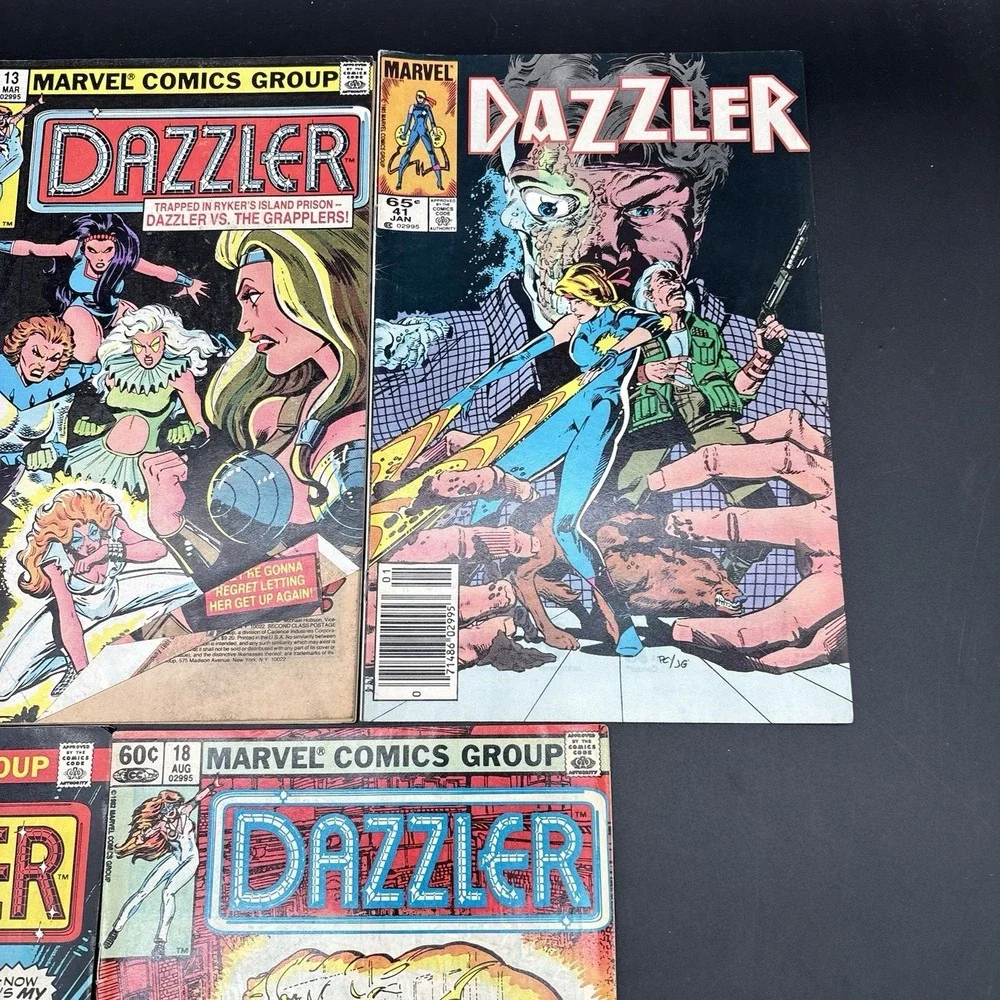Lot of 5 Dazzler Comics Marvel 1980s Vintage Reader Copies Dazzler Solo Series